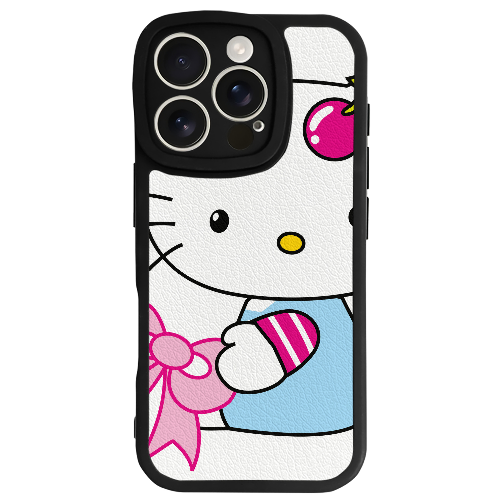 （画像用） Hello Kitty ハローキティ 【iPhone 16シリーズ対応】シリコンスマホケース（レザー調） 材質：シリコン